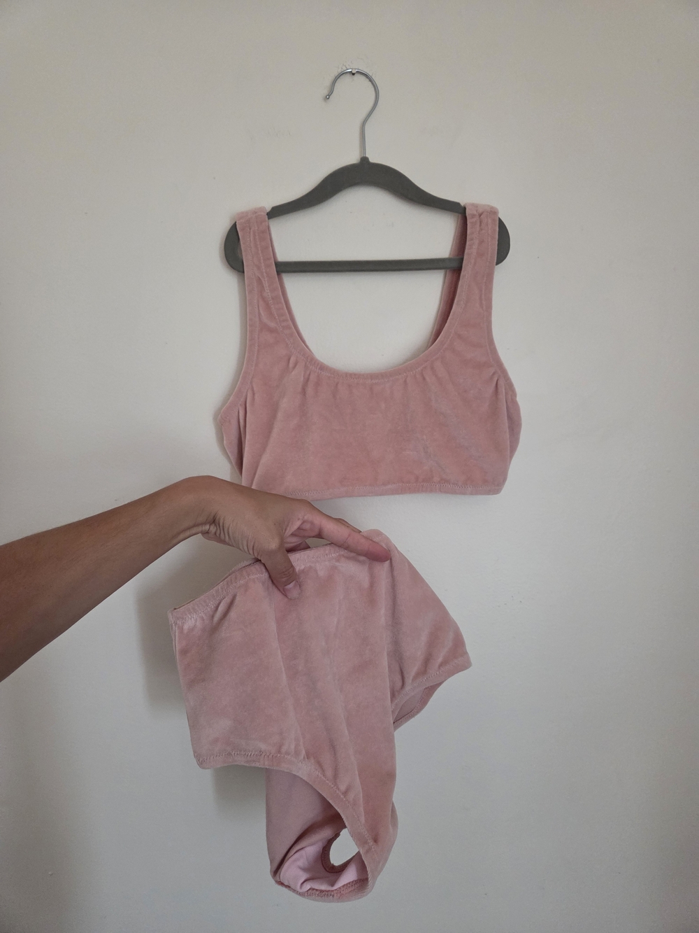 Five of Hearts Studio Pink Velour Lounge Set